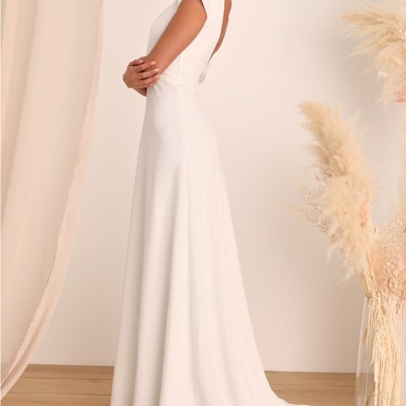 Lulus Radiance of Love White Cap Sleeve Backless Dress - Picture 5 of 5